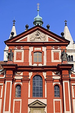 St. George's Basilica, Prague Castle, Hradcany, Prague, Bohemia, Czech Republic, Europe