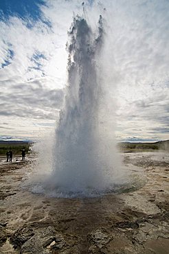 Strokkur Geyser, geyser and thermal region, Iceland, Europe