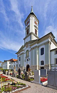 Abbey Church, Schaeftlarn Abbey, Upper Bavaria, Bavaria, Germany, Europe