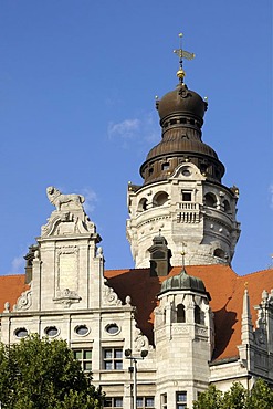 New City Hall, City Hall Tower, Leipzig, Saxony, Germany, Europe, PublicGround