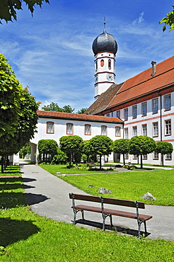 Beuerberg Monastery, Convent of the Salesian Sisters, courtyard, Beuerberg, Bavaria, Germany, Europe