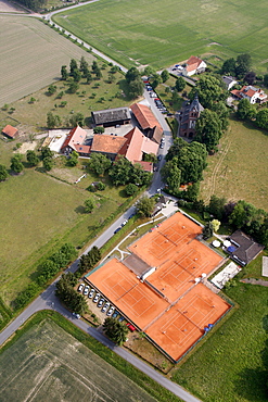 Aerial view, Geithe Tennis Club, Hamm, Ruhr area, North Rhine-Westphalia, Germany, Europe