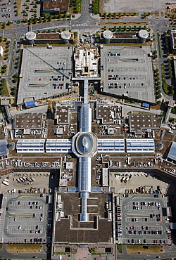 Aerial view, Neue Mitte shopping centre, Oberhausen, Ruhr area, North Rhine-Westphalia, Germany, Europe