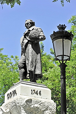 Francisco de Goya monument, Puerta de Goya gate, Museo del Prado museum, Madrid, Spain, Europe