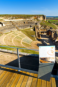 Ancient Roman theater of Clunia Sulpicia, Burgos, Spain, Europe