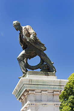 Monument to Luis Viale along the Costanera Sur river walk, Buenos Aires, Argentina, South America