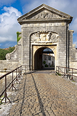 Campani Gate, Saint-Martin-en-Re fortification, designed and constructed by Vauban, Unesco World Heritage Site, Ile de Re island, Departement Charentes Maritime, France, Europe