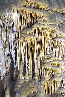 Calcite flowstone formation in the Big Room, Carlsbad Caverns National Park, New Mexico, USA