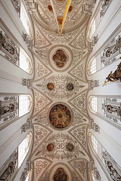 Ceiling of the parish church of the Assumption, Landsberg am Lech, Upper Bavaria, Bavaria, Germany, Europe