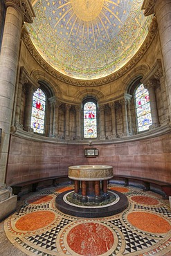 Baptistery with mosaic The Creation, St. Anne's Cathedral, Belfast, Northern Ireland, Ireland, Great Britain, Europe