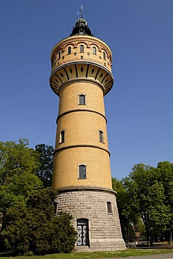 The Wilhelminian water tower, 1906, height 5 m, Place du General de Gaulle, Selestat, Alsace, France, Europe