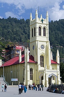 Christ Church, The Ridge, Shimla, Himachal Pradesh, North India, India, Asia