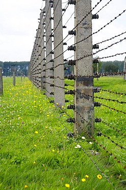 Fence in the concentration camp, Auschwitz-Birkenau, Poland, Europe