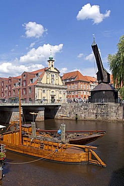 Old Harbour, historic town centre, Lueneburg, Lower Saxony, Germany, Europe, PublicGround