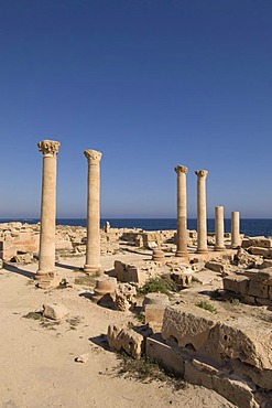 Sabratha, Sabratah or Siburata Roman site, UNESCO World Heritage Site, Tripolitania, Libya, North Africa