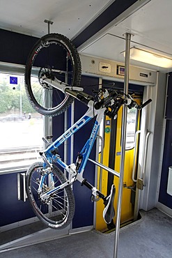 Veloverlad, self-loading bicycle rack, bicycle transport on trains, Swiss Railways, Switzerland, Europe