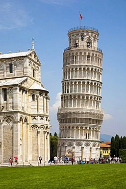 Leaning Tower of Pisa in the Field of Miracles, Pisa, Tuscany, Italy, Europe