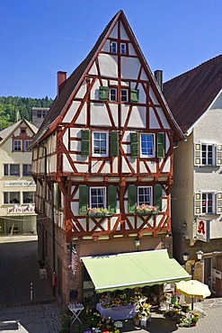 Salzhaus house half-timbered house, Mosbach, Rhein-Neckar-Kreis district, Baden-Wuerttemberg, Germany, Europe