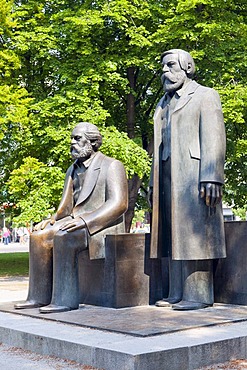 Marx and Engels statue, Marx-Engels-Forum, Berlin, Germany, Europe