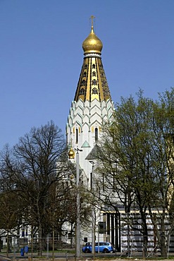 Russian Memorial Church, Leipzig, Saxony, Germany, Europe