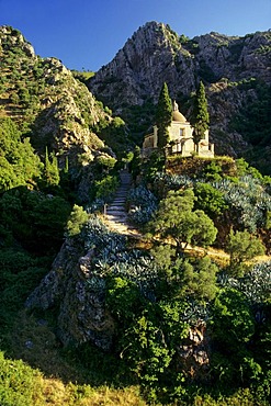 Madonna di Montserrat pilgrimage church, hill, island of Elba, Tuscany, Italy, Europe