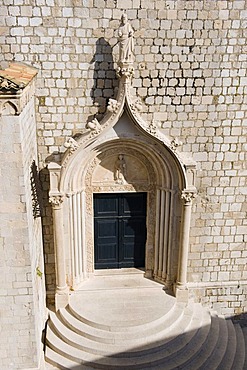 Portal, entrance to the Dominican Monastery, Dubrovnik, Dalmatia, Croatia, Europe