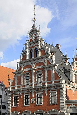 The House of Blackheads, Ratslaukums square, Riga, historic district, Latvia, Baltic states, Northern Europe