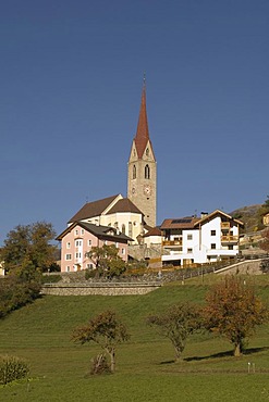 Tiso village, Val di Funes, Dolomites, Bolzano province, Trentino-Alto Adige, Italy, Europe