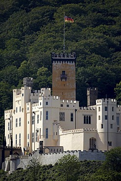 Schloss Stolzenfels Castle on the Rhine, Koblenz, UNESCO World Heritage Site, Upper Middle Rhine Valley, Rhineland-Palatinate, Germany, Europe