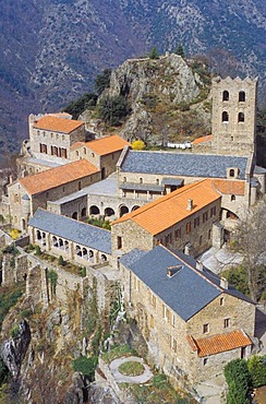 Abbey of Saint-Martin-du-Canigou, Languedoc-Roussillon, France, Europe