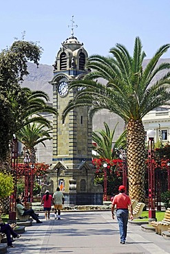 Big Ben clock tower, national monument, Plaza Colon, Plaza de Armas square, Antofagasta, Norte Grande region, Northern Chile, Chile, South America