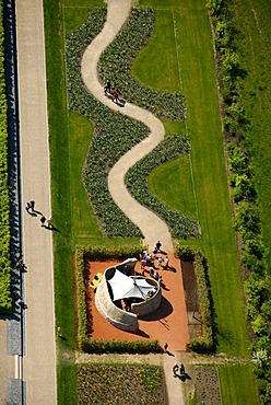 Aerial view, Landesgartenschau Hemer Country Garden Exhibition, Hemer, Maerkischer Kreis area, Sauerland district, North Rhine-Westphalia, Germany, Europe