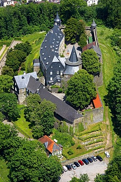 Aerial picture, Hohenlimburg castle, Hagen, North Rhine-Westphalia, Germany, Europe