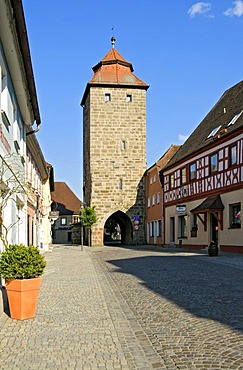 Stadttor town gate in Hoechstadt an der Aisch, Middle Franconia, Bavaria, Germany, Europe