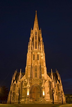 Victorian First Church of Otago, twilight, Dunedin, South Island, New Zealand