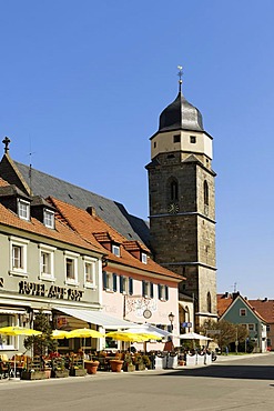 Market square with the parish church of St. Martin, Weismain on Weismain, Upper Franconia, Franconia, Bavaria, Germany, Europe