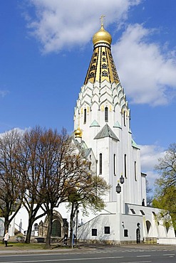 Russian Memorial Church, Leipzig, Saxony, Germany, Europe