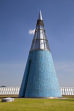 Pyramid on the roof terrace, Bonn Museum of Modern Art, Bonn, Rhineland region, North Rhine-Westphalia, Germany, Europe