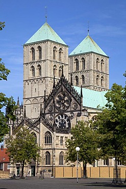 Muenster cathedral, St. Paul's Cathedral, Muenster, Muensterland, North Rhine-Westfalia, Germany, Europa