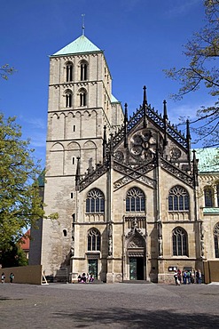 Muenster cathedral, St. Paul's Cathedral, Muenster, Muensterland, North Rhine-Westfalia, Germany, Europa