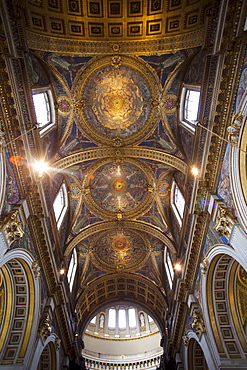 Mosaic ceiling of the Choir, St. Paul's Cathedral, London, England, United Kingdom, Europe