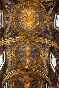 Mosaic ceiling of the Quire, St. Pauls Cathedral, London, England, United Kingdom, Europe