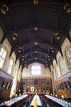 The Dining Hall dating from 1529, Christ Church College, Oxford, Oxfordshire, England, United Kingdom, Europe