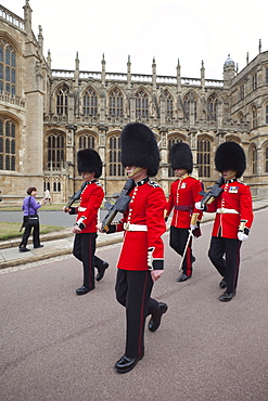 Guards in Windsor Castle, Windsor, Berkshire, England, United Kingdom, Europe