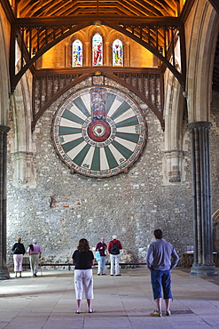 The Arthurian Round Table, The Great Hall, Winchester, Hampshire, England, United Kingdom, Europe