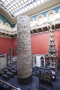 Exhibits in the Cast Court, Victoria and Albert Museum, London, England, United Kingdom, Europe