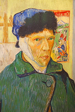 Self Portrait with a Bandaged Ear by Vincent van Gogh, The Courtauld Gallery, Somerset House, London, England, United Kingdom, Europe