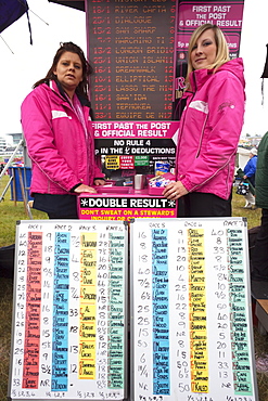 Bookmakers and boards,  Annual Epsom Derby Horse Race, Epsom, Surrey, England, United Kingdom, Europe