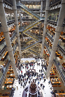 Interior of Lloyds Insurance Building, City of London, London, England, United Kingdom, Europe