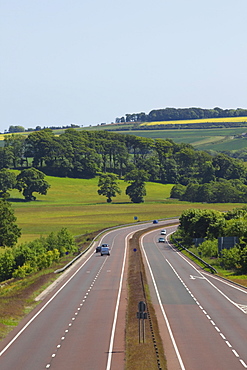 Light traffic on motorway, England, United Kingdom, Europe